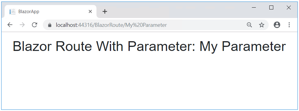 Blazor Route with Parameter